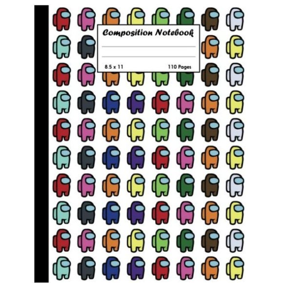2 Composition Notebook: Among Us Wide Ruled Composition Notebook, Colorful Chara - Picture 1 of 4